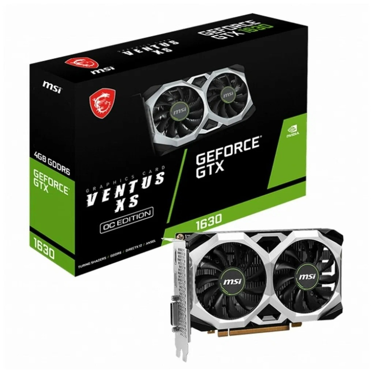 Видеокарта MSI GeForce GTX 1630 VENTUS XS 4G OC Retail
