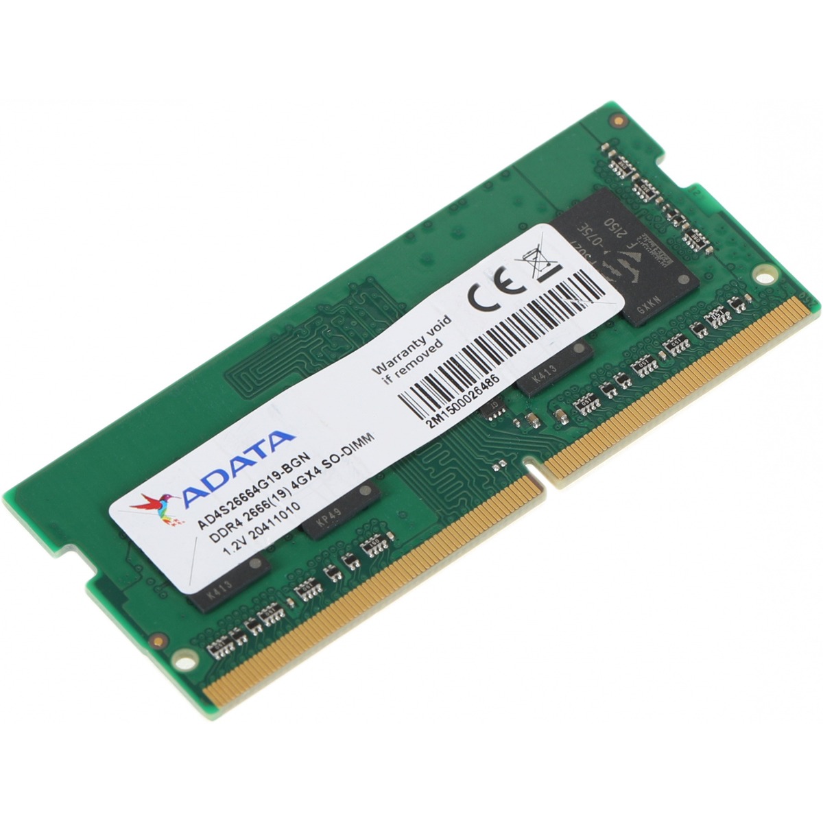 Память DDR4 4Gb 2666MHz A-Data AD4S26664G19-BGN OEM