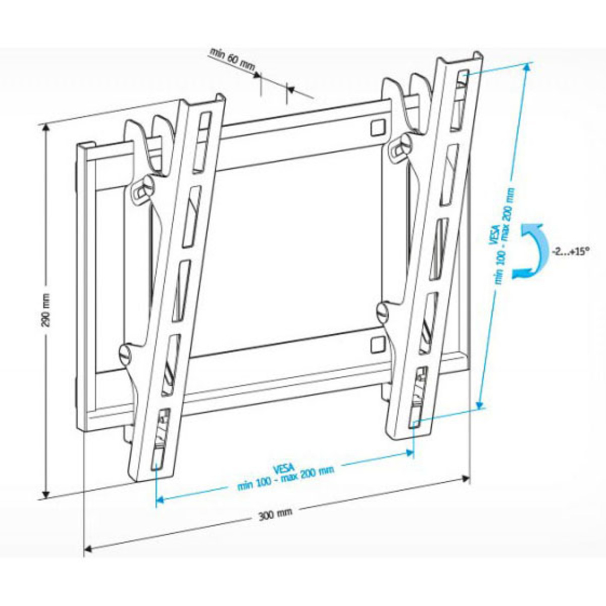 Кронштейн настенный Holder LCD-T2609, черный