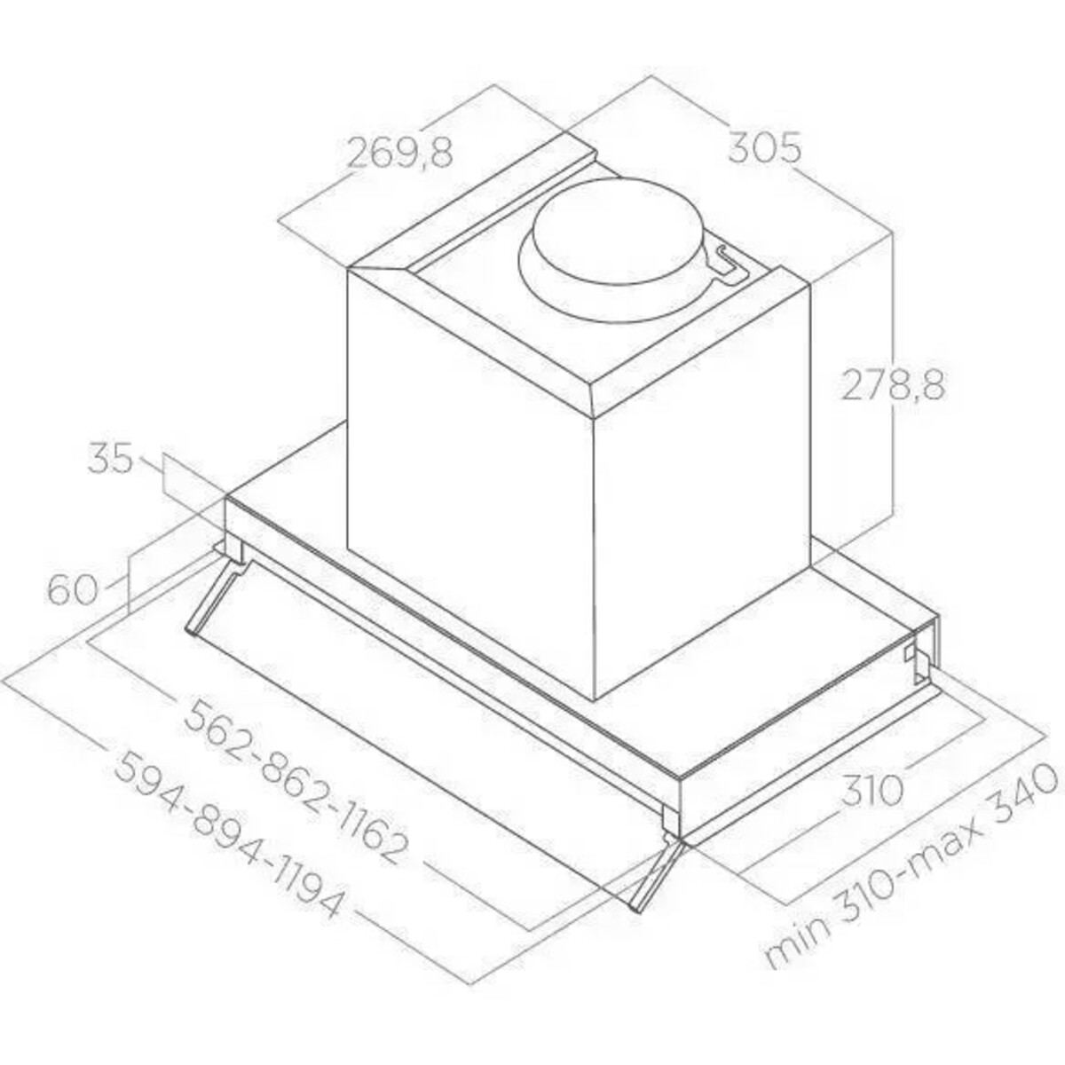 Вытяжка встраиваемая Elica Boxin IXGL / A / 60 (Цвет: Inox)