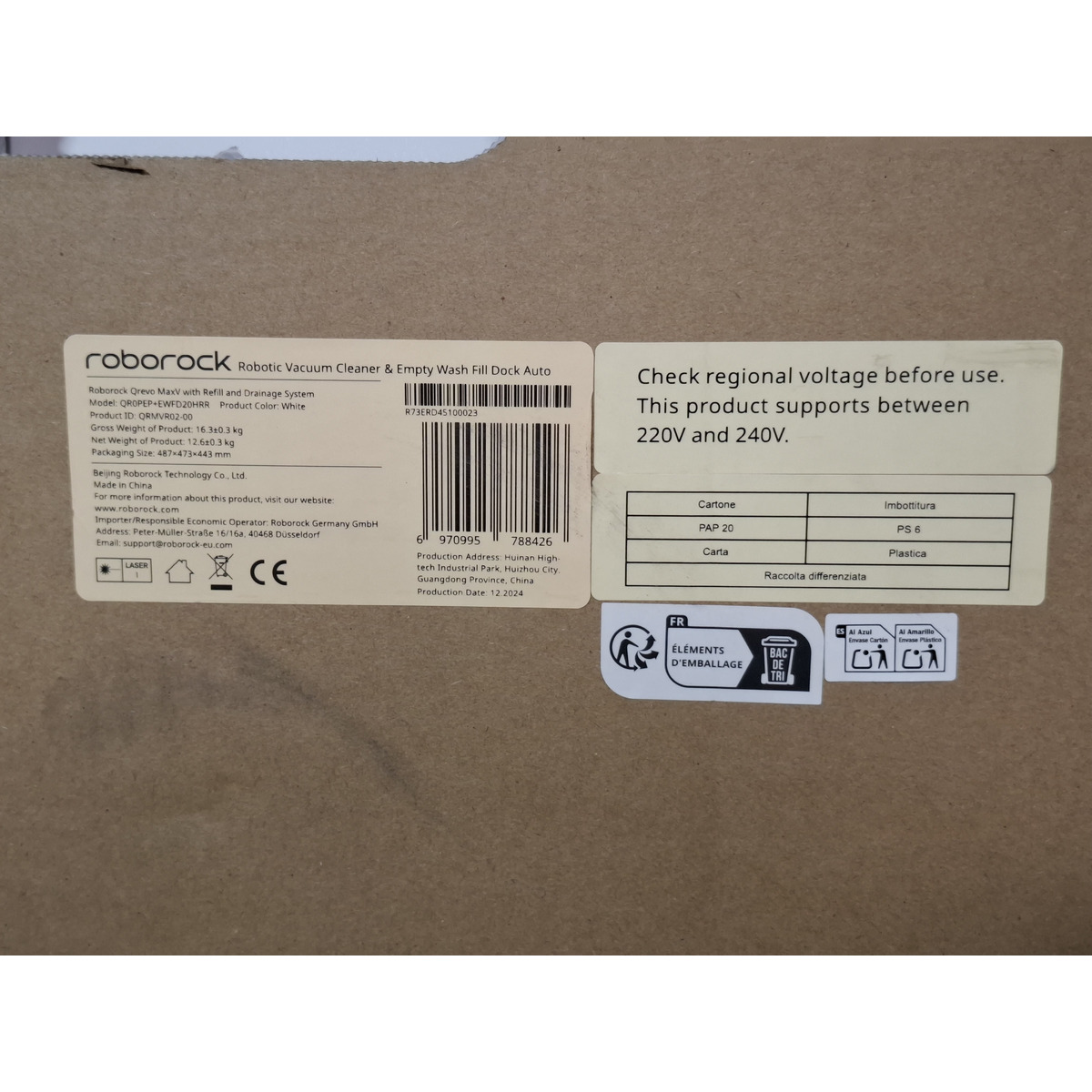 Робот-пылесос Roborock Qrevo MaxV With Refaill and Drainage System, белый