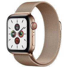 Умные часы Apple Watch Series 5 GPS + Cellular 44mm Stainless Steel Case with Milanese Loop (Цвет: Gold)