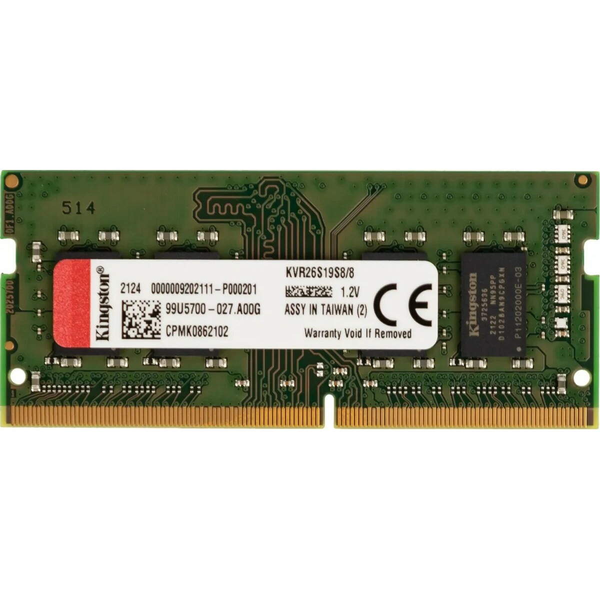 Память DDR4 8Gb 2666MHz Kingston KVR26S19S8/8