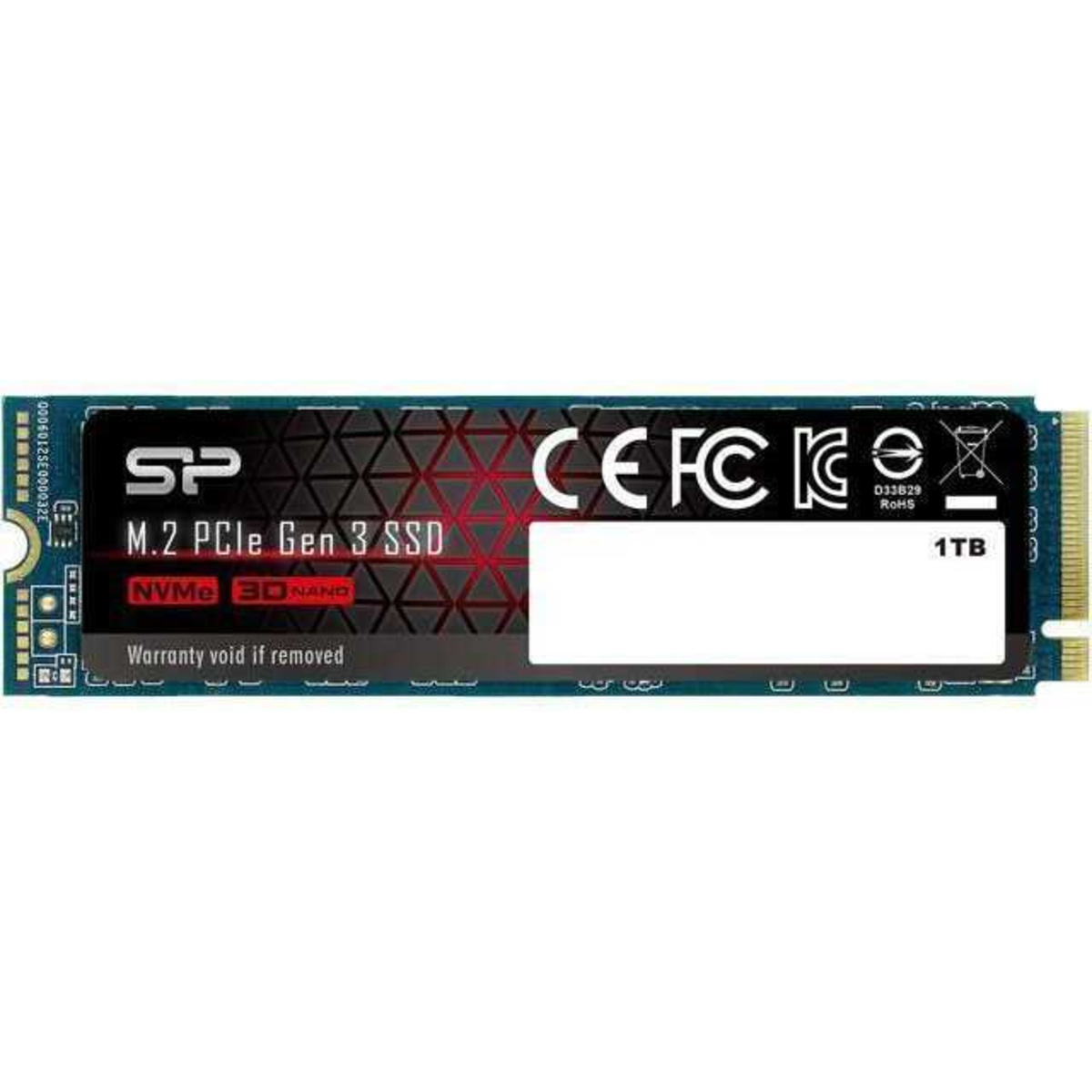 Накопитель SSD Silicon Power PCI-E 3.0 x4 1Tb SP001TBP34A80M28