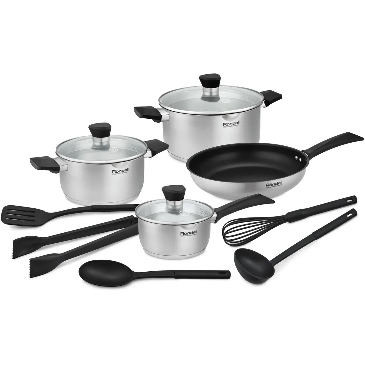 Набор посуды Rondell Strike Ultra RDS-1881 (Цвет: Inox / Black)