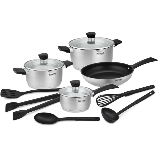 Набор посуды Rondell Strike Ultra RDS-1881 (Цвет: Inox / Black)