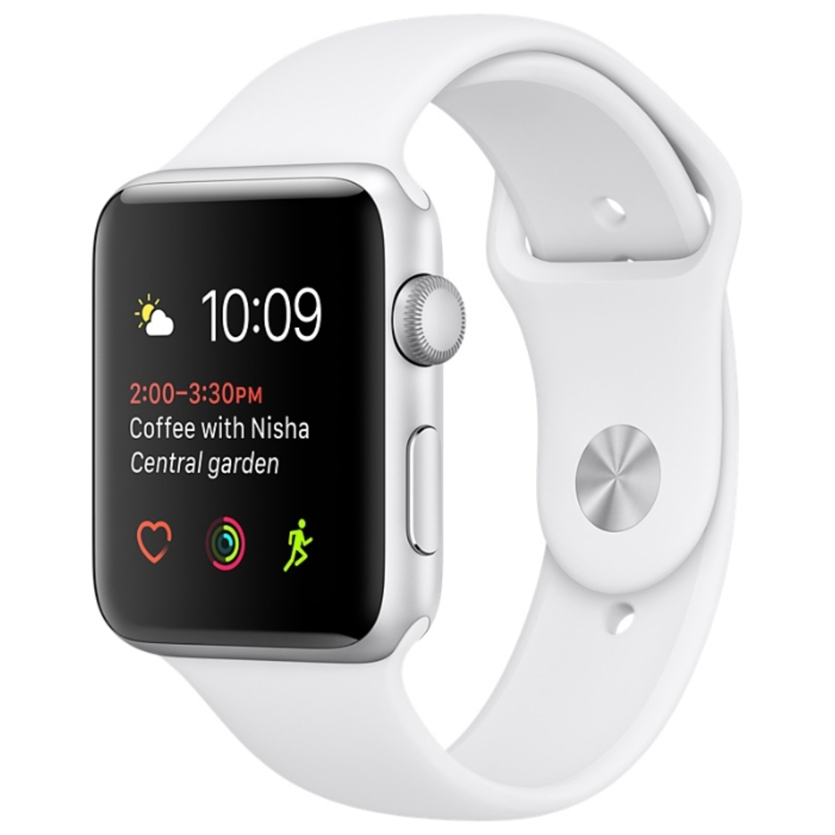 Умные часы Apple Watch Series 2 38mm Aluminum Case with Sport Band (Цвет: Silver/White)