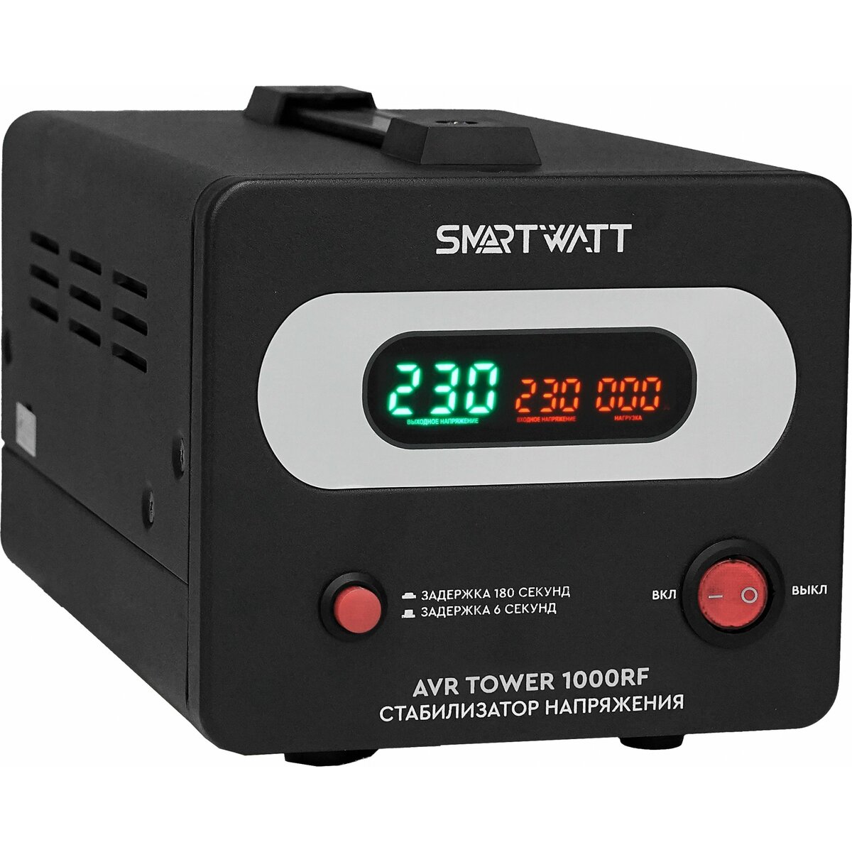 Стабилизатор напряжения Smartwatt AVR Tower 1000RF, черный