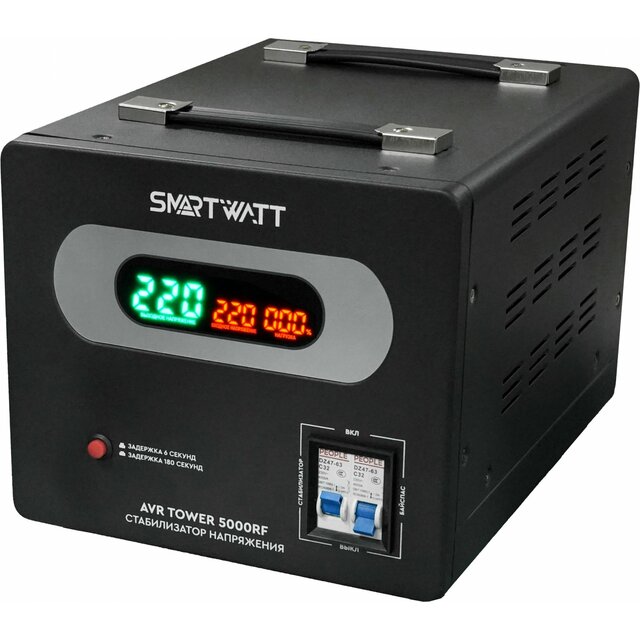 Стабилизатор напряжения Smartwatt AVR Tower 5000RF, черный