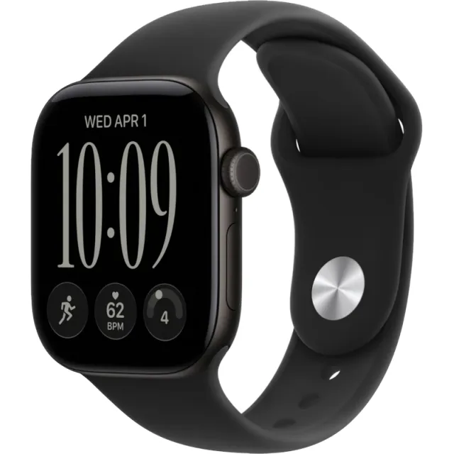 Умные часы Apple Watch Series 12 46mm Aluminium Case with Sport Band M/L (Цвет: Black/Black)