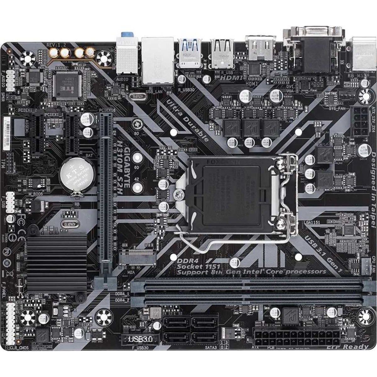 Материнская плата Gigabyte H310M S2H (rev.1.2)