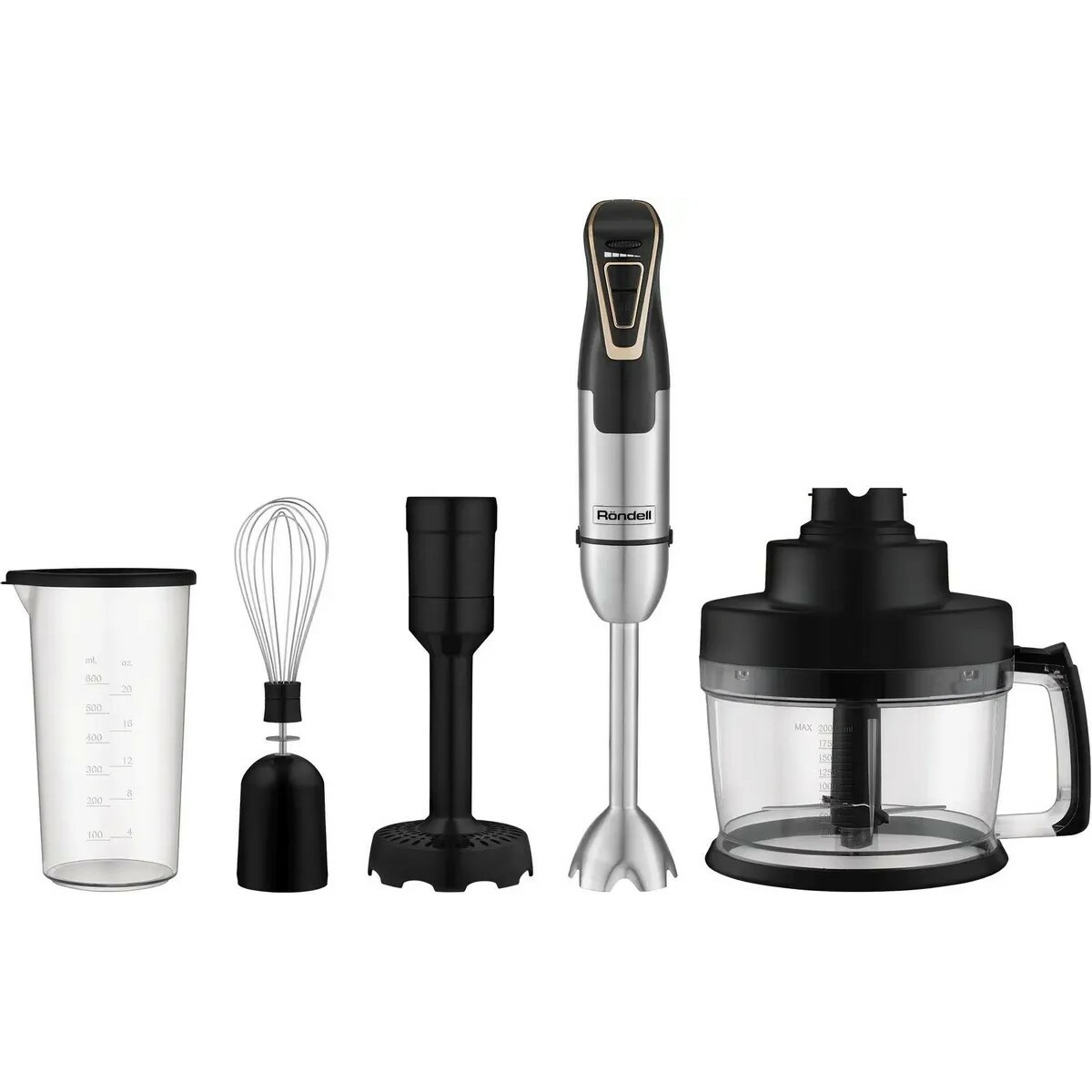 Блендер погружной Rondell RDE-1303 (Цвет: Black/Inox)