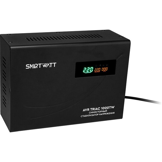 Стабилизатор напряжения Smartwatt AVR Triac 1000TW, черный Стабилизатор напряжения Smartwatt AVR Triac 1000TW, черный