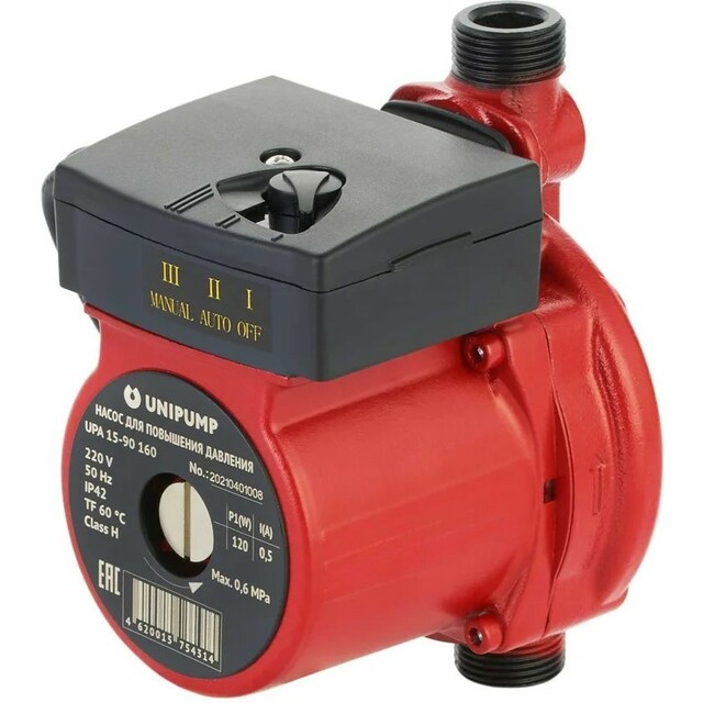 Насос циркуляционный Unipump UPА 15-90 160 (Цвет: Red) Насос циркуляционный Unipump UPА 15-90 160 (Цвет: Red)