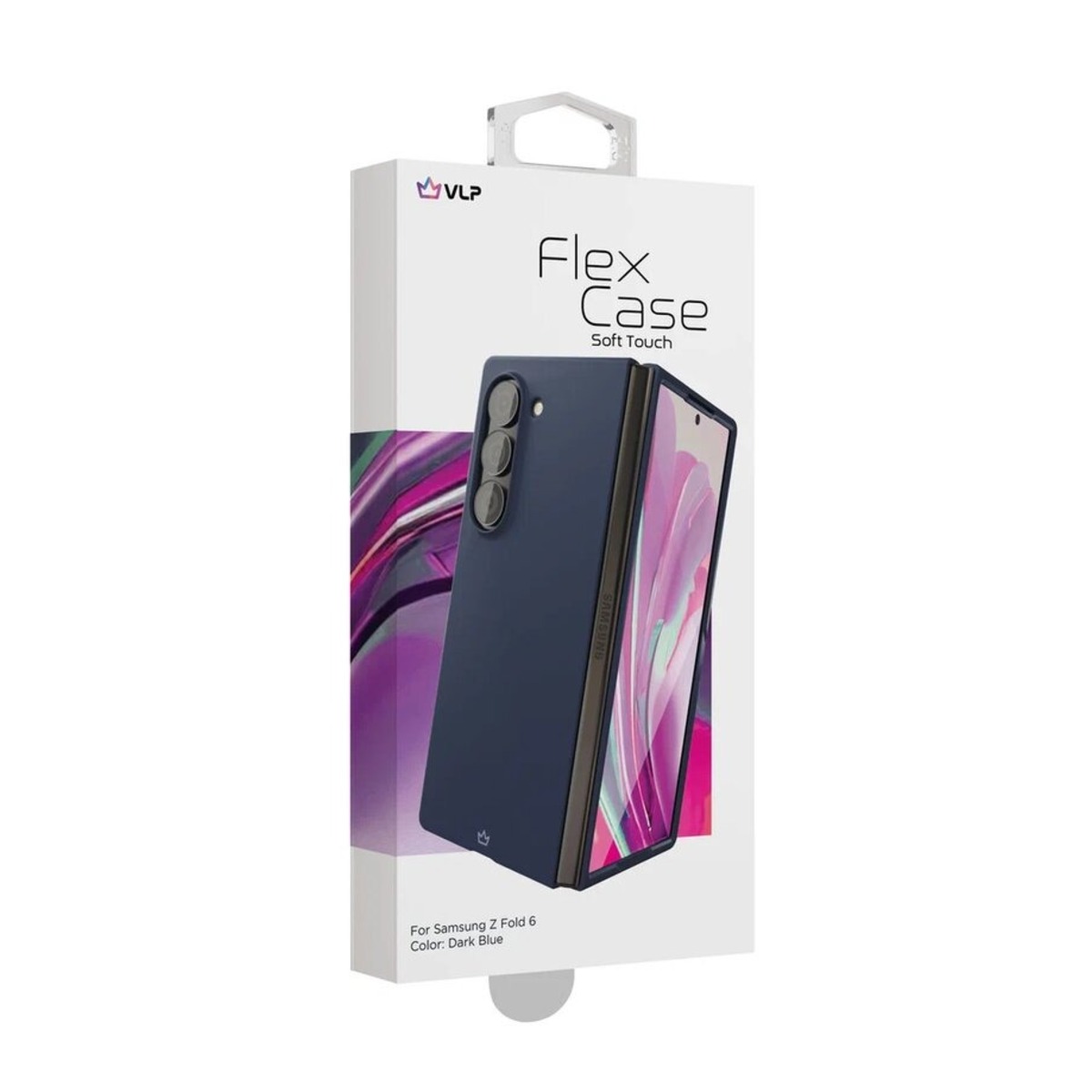 Чехол-накладка VLP Flex Сase для смартфона Samsung Galaxy Z Fold 6 (Цвет: Blue)