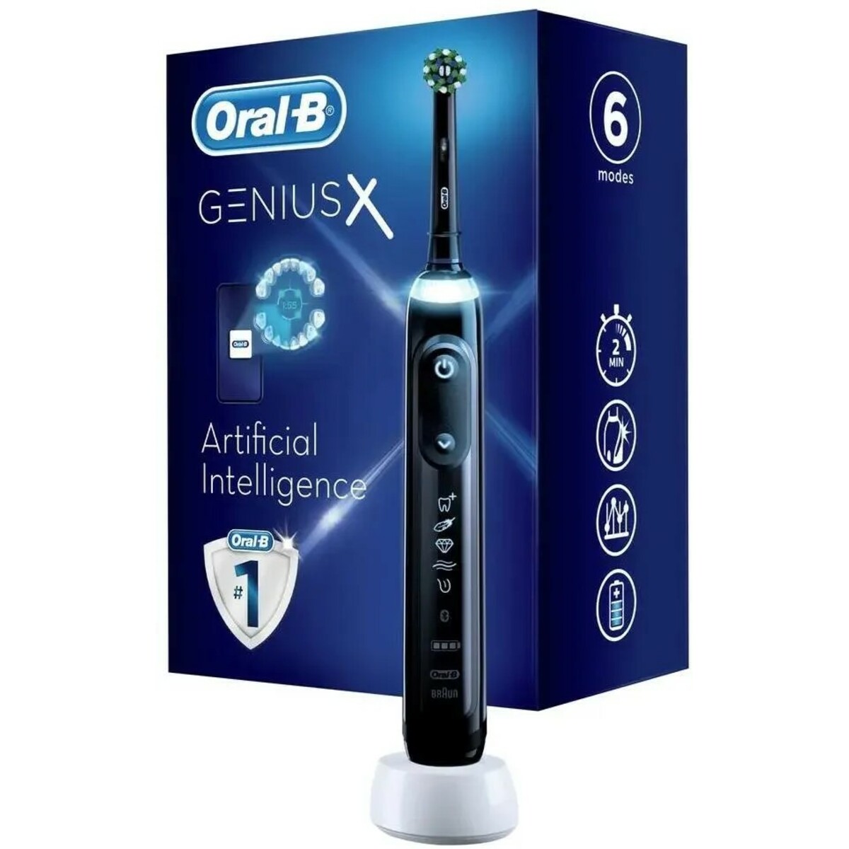 Зубная щетка электрическая Oral-B Genius X D706.513.6, черный