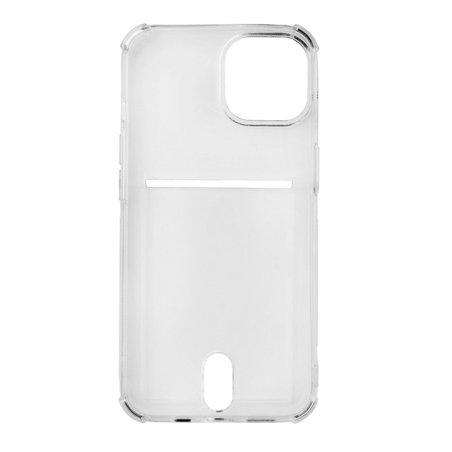 Чехол-накладка Rocket Clear Plus с отделением для карты для смартфона Apple iPhone 14 (Цвет: Crystal Clear)