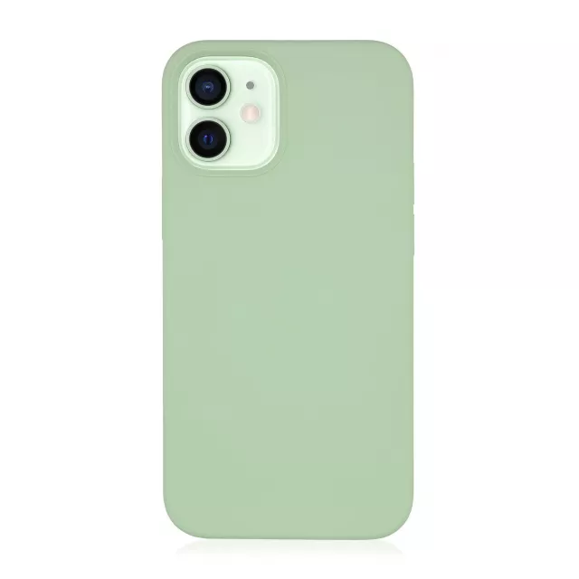 Чехол-накладка VLP Silicon Case для смартфона iPhone 12 Mini (Цвет: Light Green)