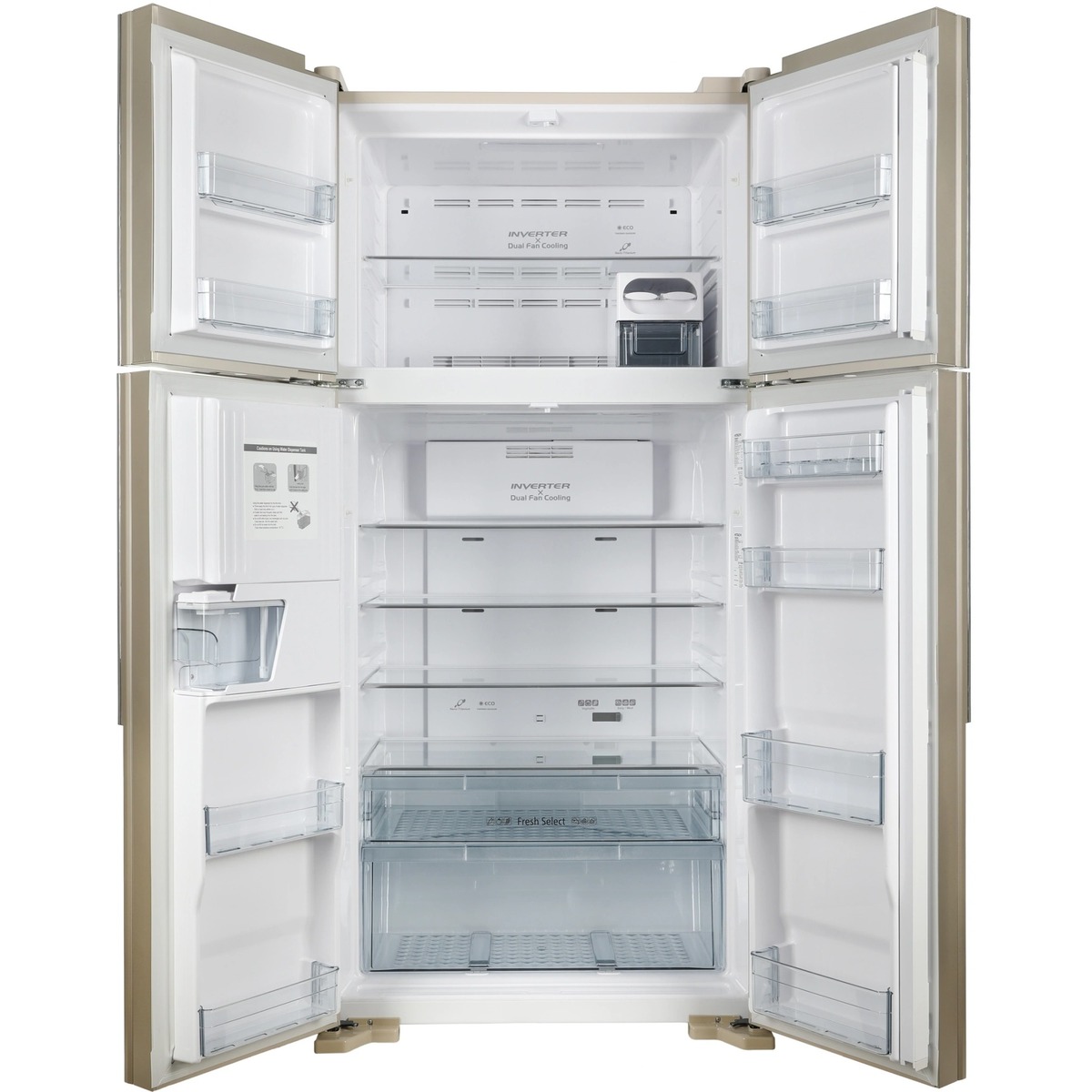 Холодильник Hitachi R-W660PUC7 GBE (Цвет: Beige)
