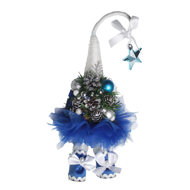 Новогодняя игрушка Ёлочка-топотушка (Цвет: White/Blue)