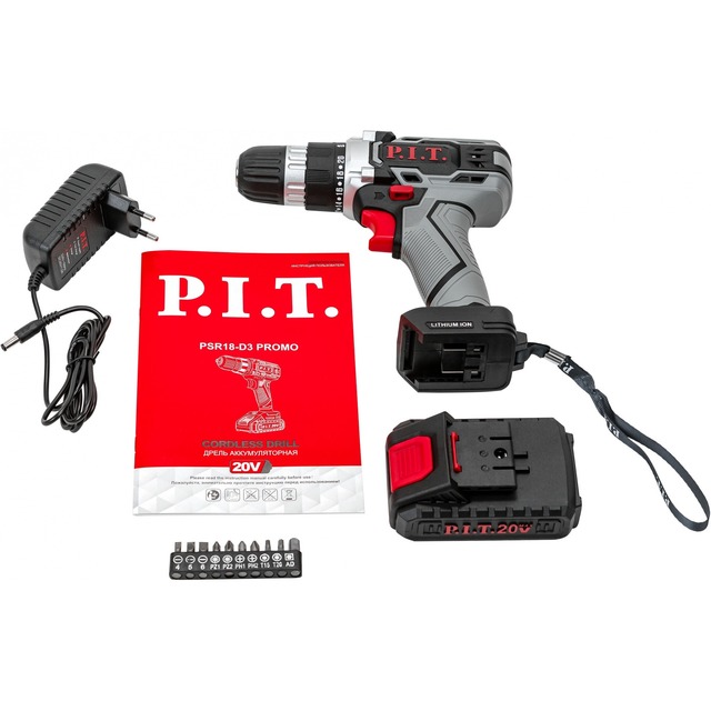 Дрель-шуруповерт P.I.T. PSR18-D3 Promo (Цвет: Gray) Дрель-шуруповерт P.I.T. PSR18-D3 Promo (Цвет: Gray)