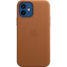 Чехол-накладка Apple Leather Case with MagSafe для смартфона iPhone 12/12 Pro (Цвет: Gold Brown)