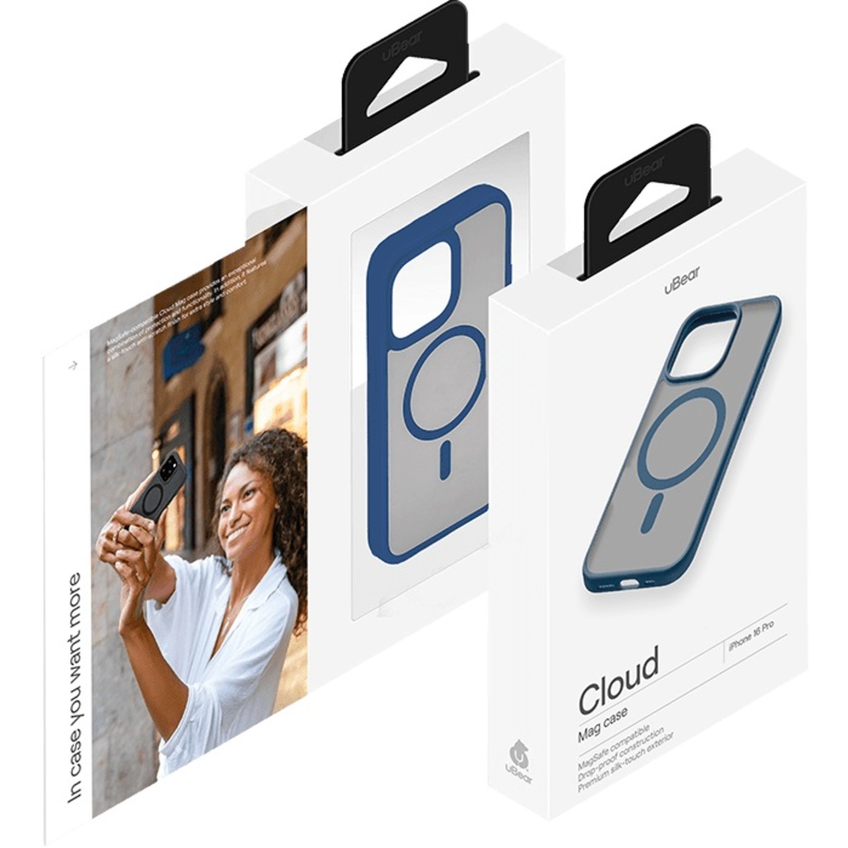 Чехол-накладка uBear Cloud Mag Case для смартфона Apple iPhone 16 Pro (Цвет: Dark Blue)