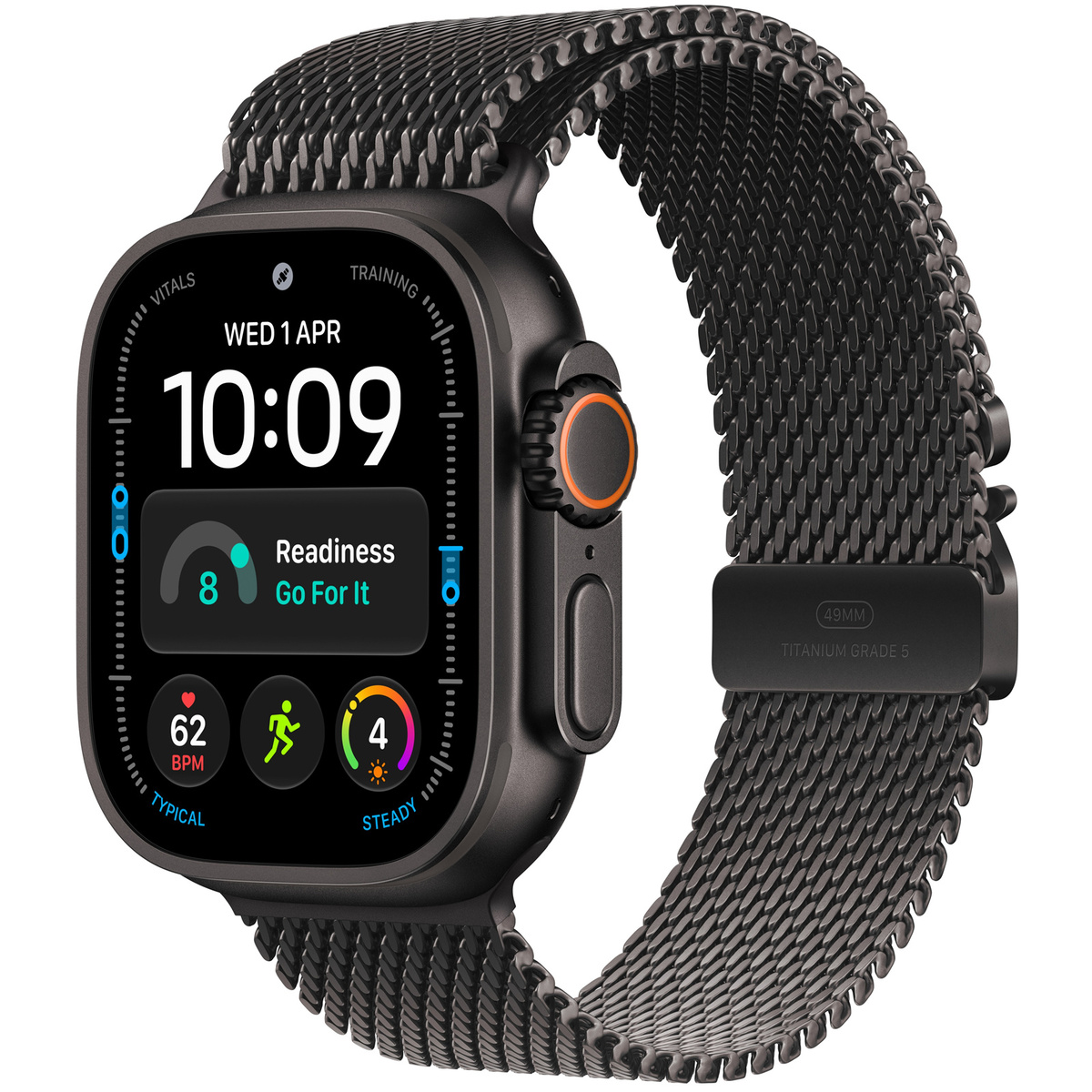 Умные часы Apple Watch Ultra 4 49mm Black Titanium Case with Milanese Loop M