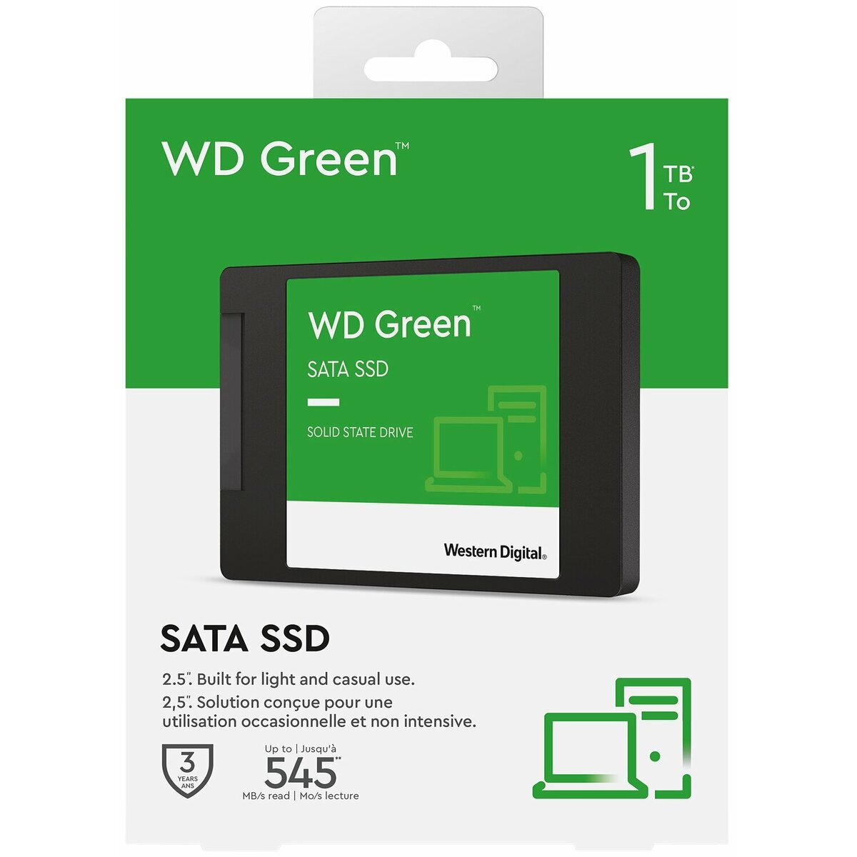 Накопитель SSD Western Digital WD Green SATA 1 ТБ SATA WDS100T3G0A