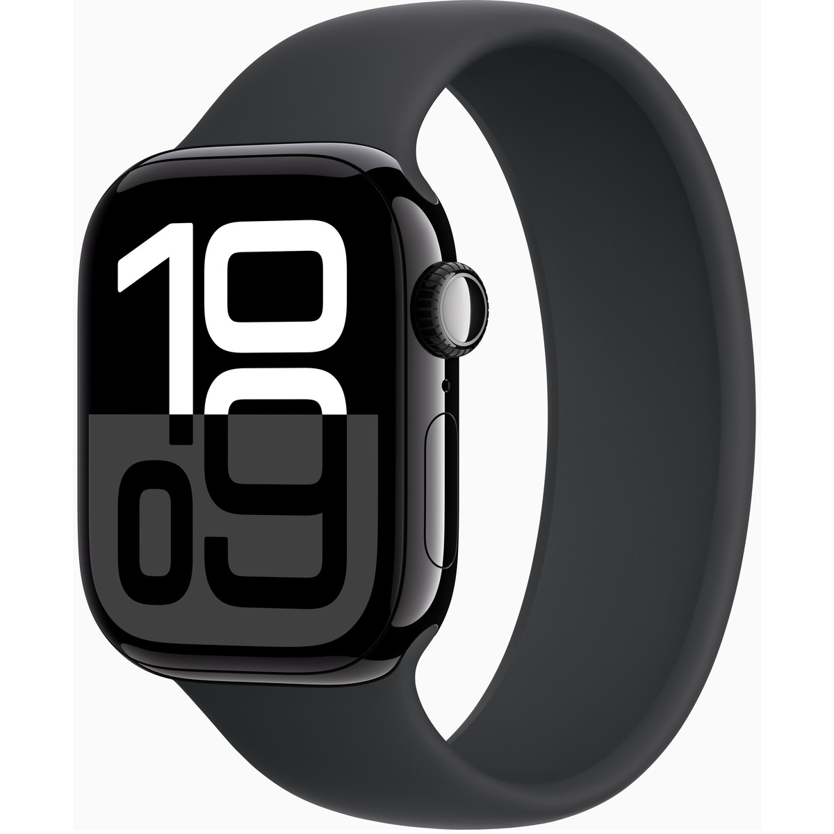 Apple Watch Series 10 42mm Aluminum Case with Sport Band Jet black starlight S M