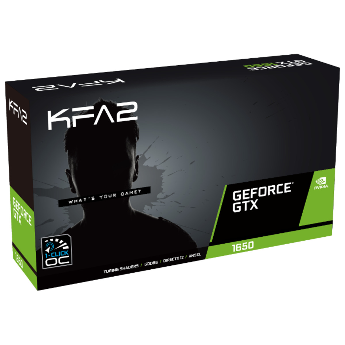 Видеокарта KFA2 GeForce GTX 1650 1605MHz PCI-E 3.0 4096MB 12000MHz 128 bit DVI HDMI DisplayPort HDCP EX PLUS 1-Click OC