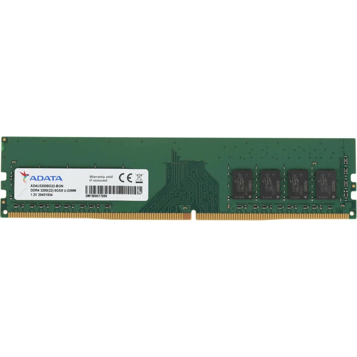 Память DDR4 8Gb 3200MHz A-Data AD4U32008G22-BGN OEM 