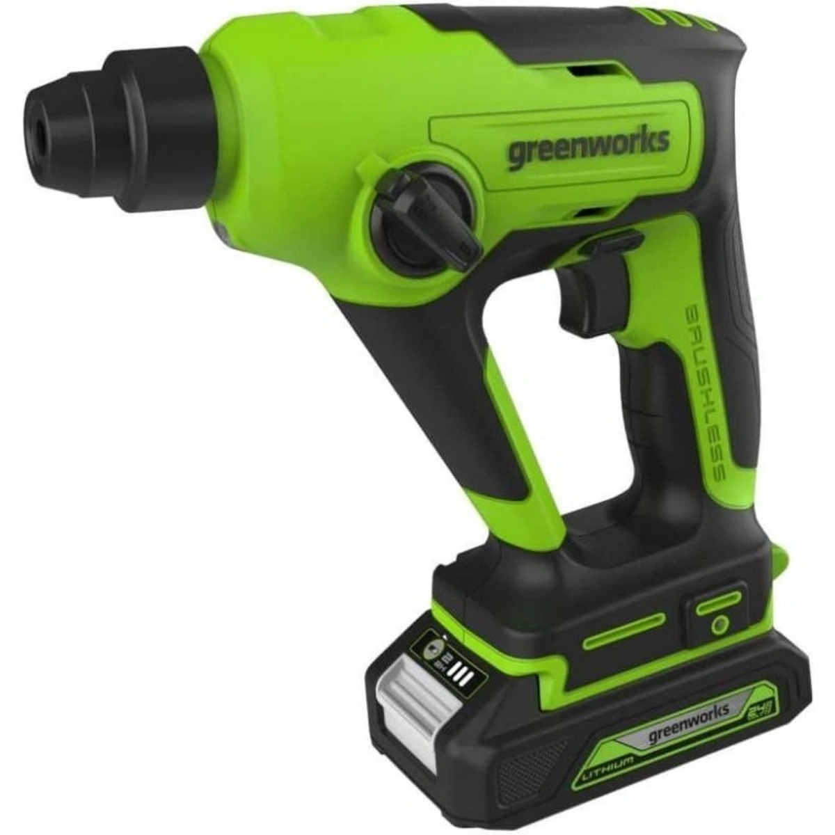 Перфоратор Greenworks GD24SDS1K2 (Цвет: Green)