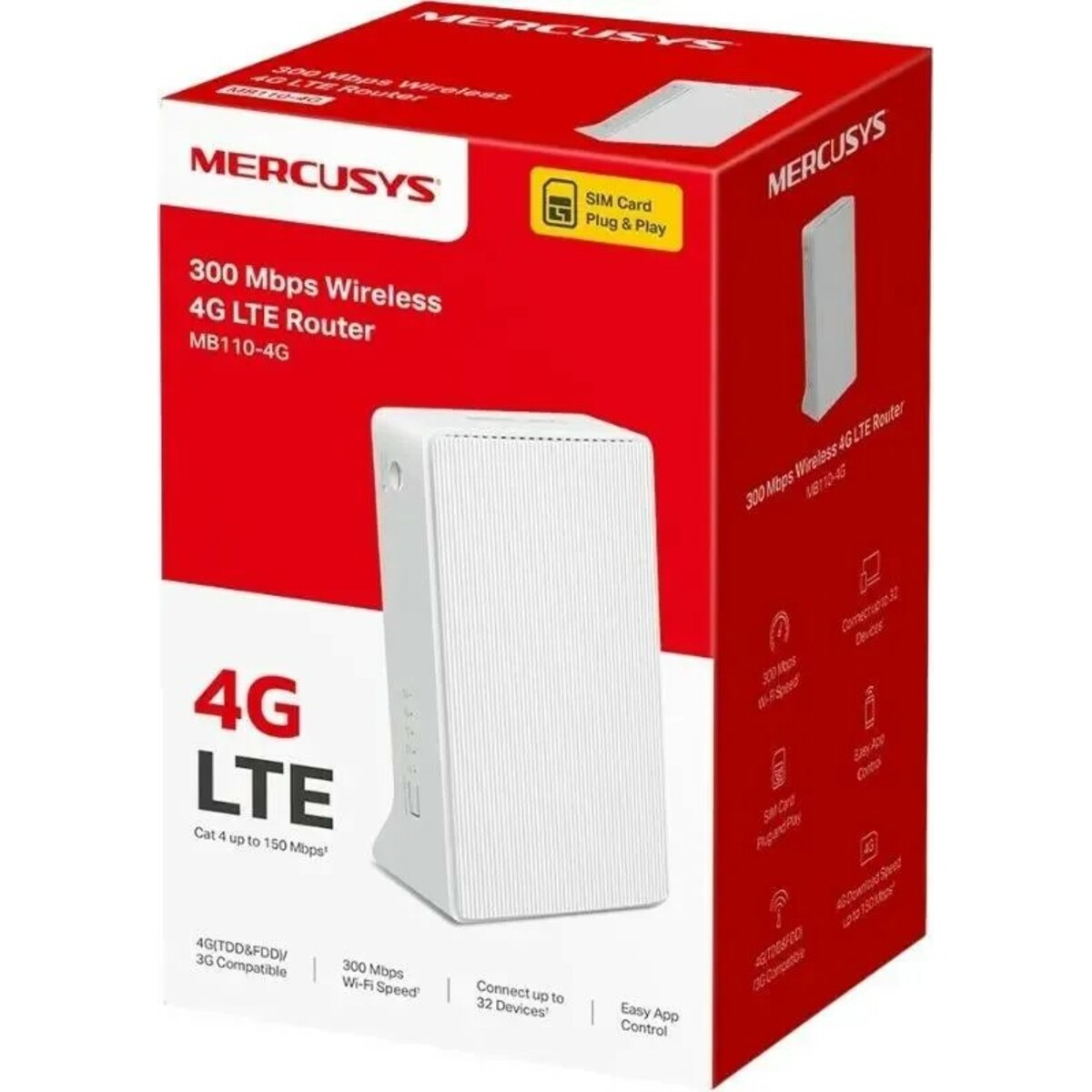 Wi-Fi роутер Mercusys MB110-4G 