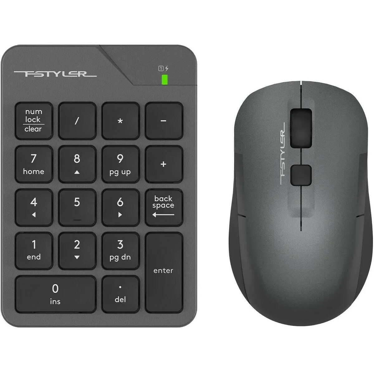 Числовой блок + мышь A4Tech Fstyler FG1600C Air (Цвет: Gray)