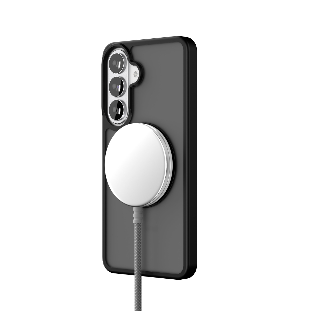 Чехол-накладка VLP Ring Сase MagSafe для Samsung S26 Plus (Цвет: Black)