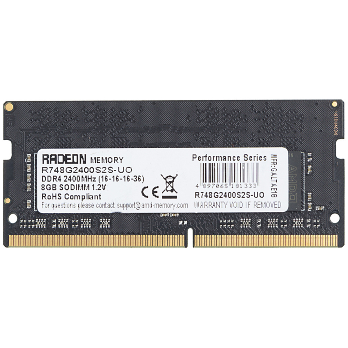 Память DDR4 8Gb 2400MHz AMD R748G2400S2S-UO