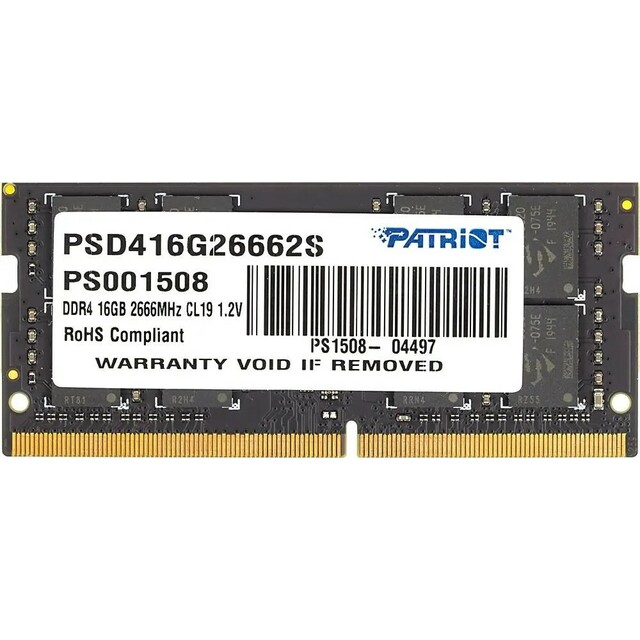 Память DDR4 16Gb 2666MHz Patriot PSD416G26662S Память DDR4 16Gb 2666MHz Patriot PSD416G26662S