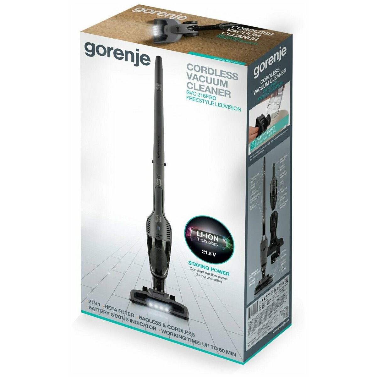 Пылесос Gorenje SVC216FGD (Цвет: Gray)