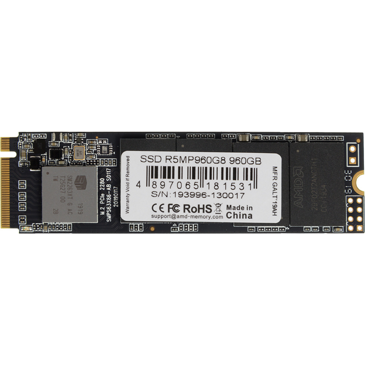 Накопитель SSD AMD PCI-E 3.0 x4 960Gb R5MP960G8