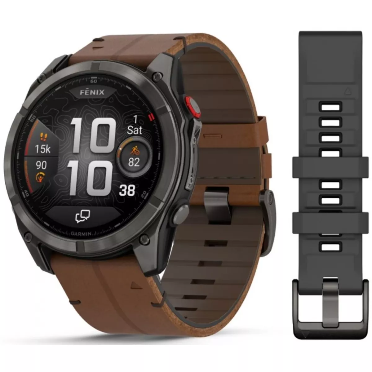 Умные Часы Garmin Fenix 8 Pro 51mm Amoled Sapphire (Цвет: Carbon Gray/Chestnut)