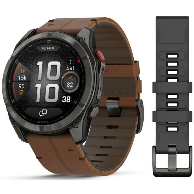 Умные Часы Garmin Fenix 8 Pro 51mm Amoled Sapphire (Цвет: Carbon Gray / Chestnut)