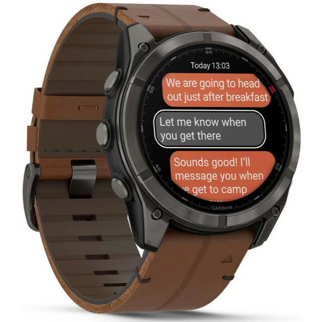 Умные Часы Garmin Fenix 8 Pro 51mm Amoled Sapphire (Цвет: Carbon Gray / Chestnut)