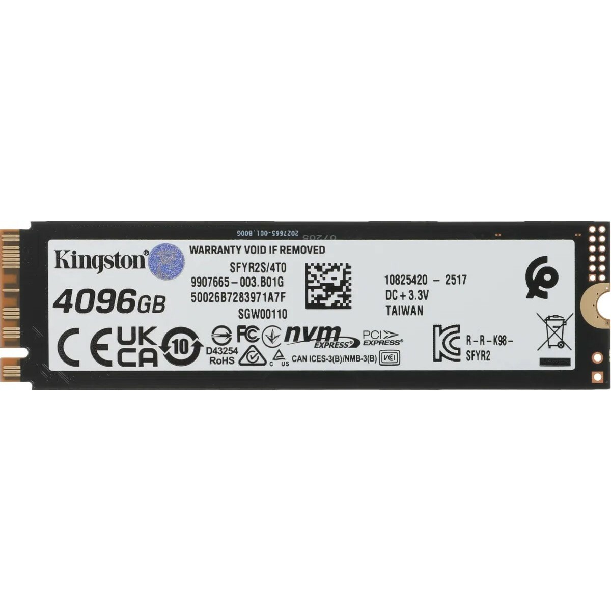 Накопитель SSD Kingston PCIe 5.0 x4 4Tb SFYR2S / 4T0 