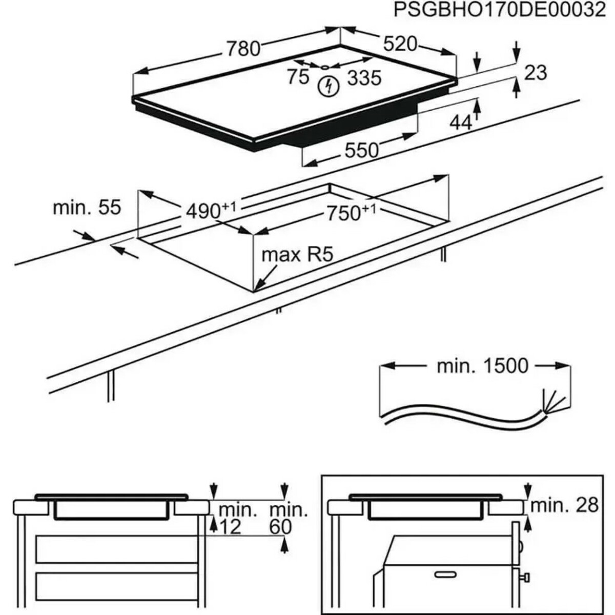 Варочная панель Electrolux EIS82449, черный