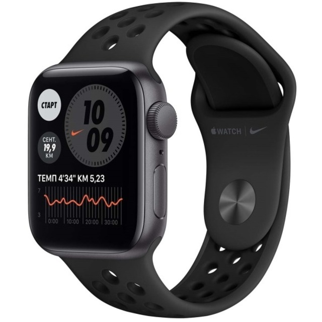 Умные часы Apple Watch SE GPS 44mm Aluminum Case with Nike Sport Band (Цвет: Space Gray / Anthracite / Black)