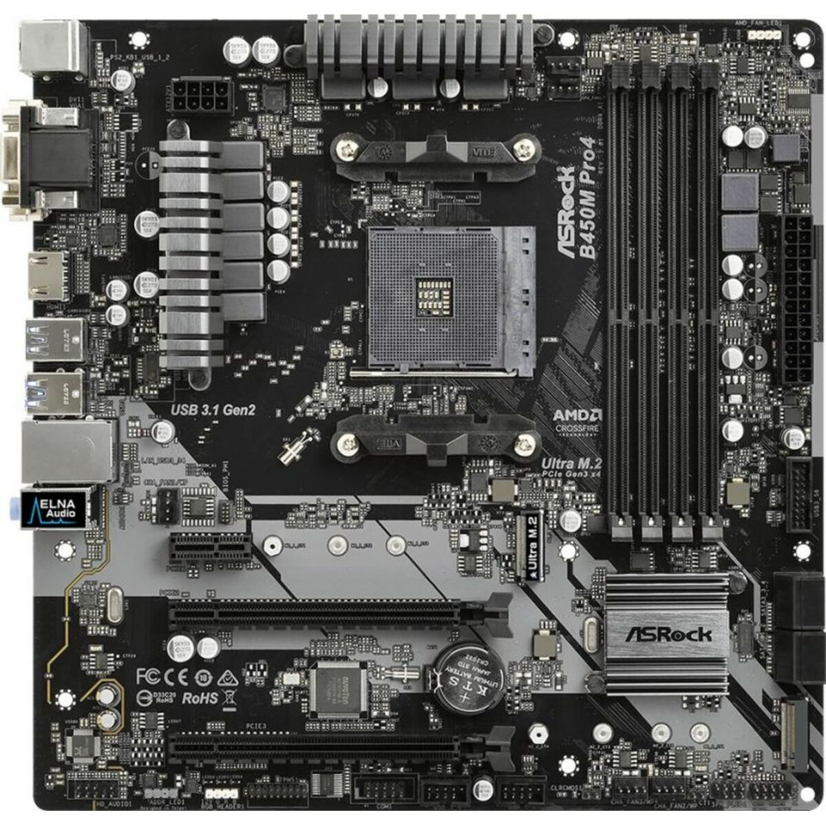 Материнская плата Asrock B450M PRO4