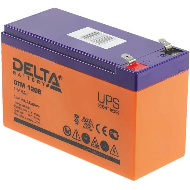 Батарея для ИБП Delta BATTERY DTМ 1209 12В 9Ач Батарея для ИБП Delta BATTERY DTМ 1209 12В 9Ач