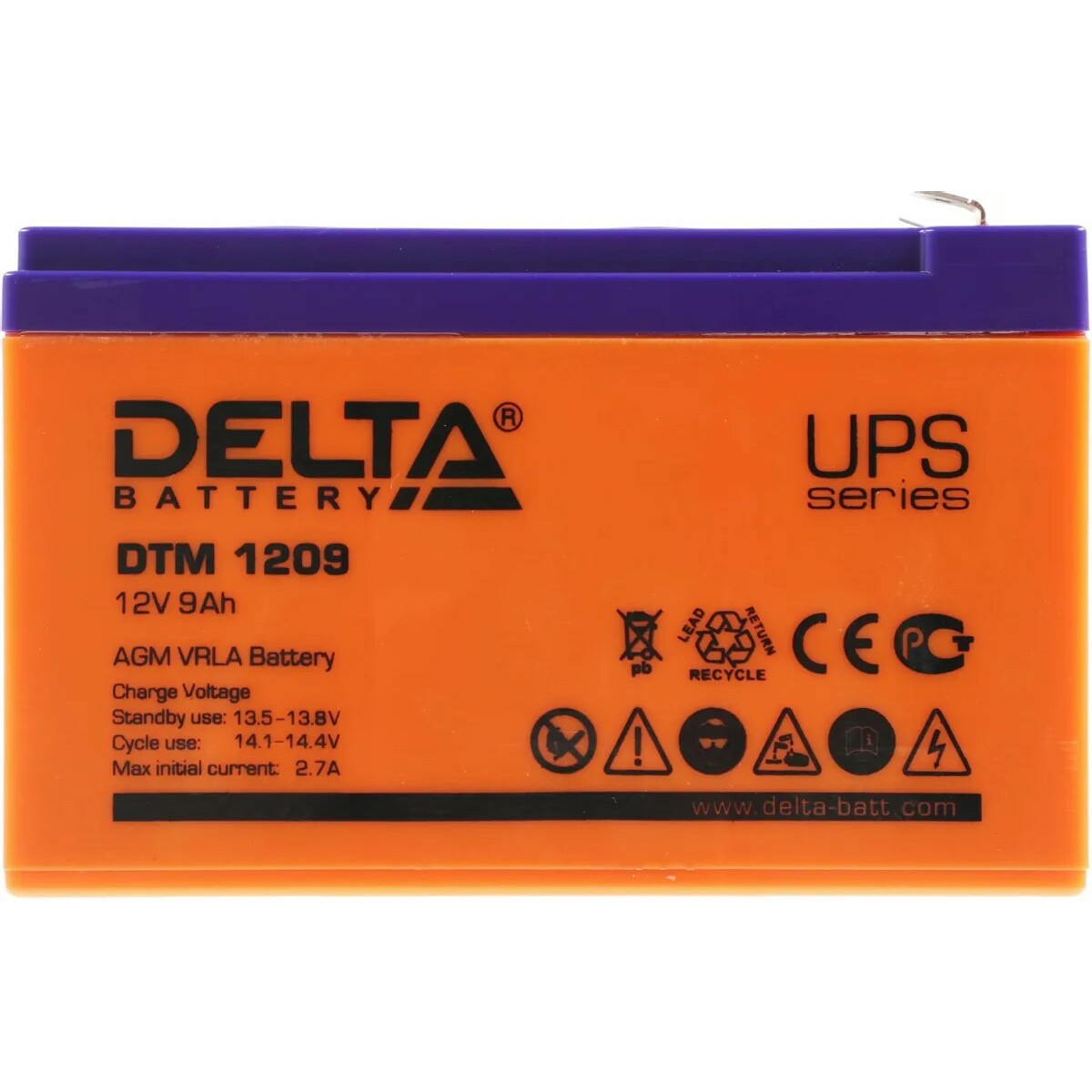 Батарея для ИБП Delta BATTERY DTМ 1209 12В 9Ач