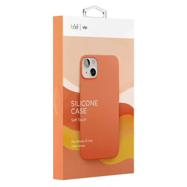 Чехол-накладка VLP Silicone Case для смартфона Apple iPhone 13 mini (Цвет: Orange)